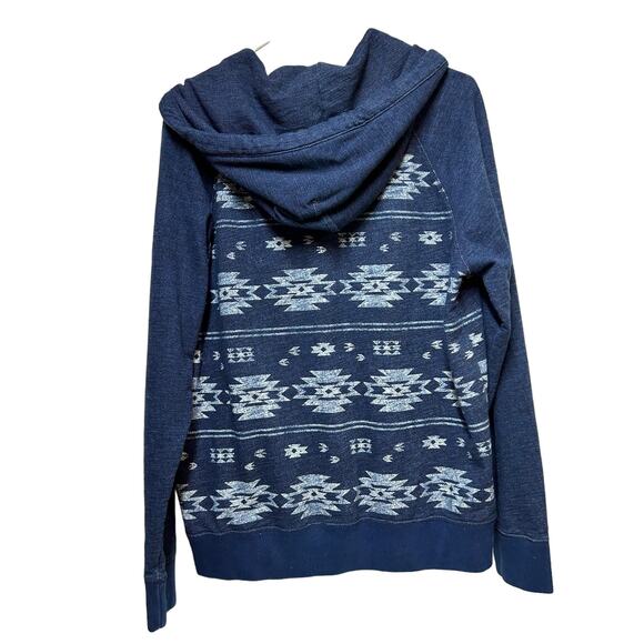 American Eagle Hoodie Men's Size Medium Blue Aztec Southwestern Vintage - Picture 5 of 7